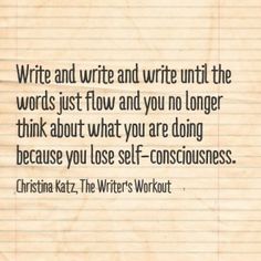 Write and write and write
